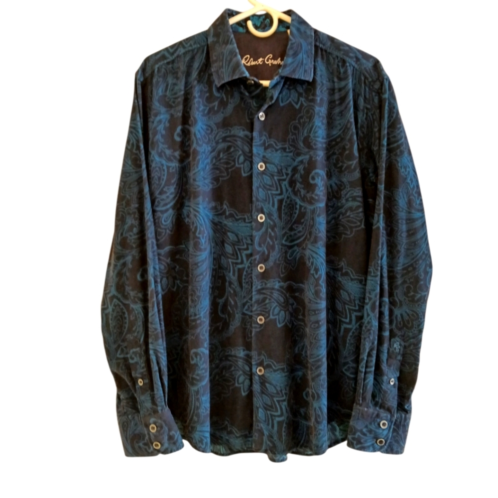 Robert Graham Floral Corduroy Casual Shirt